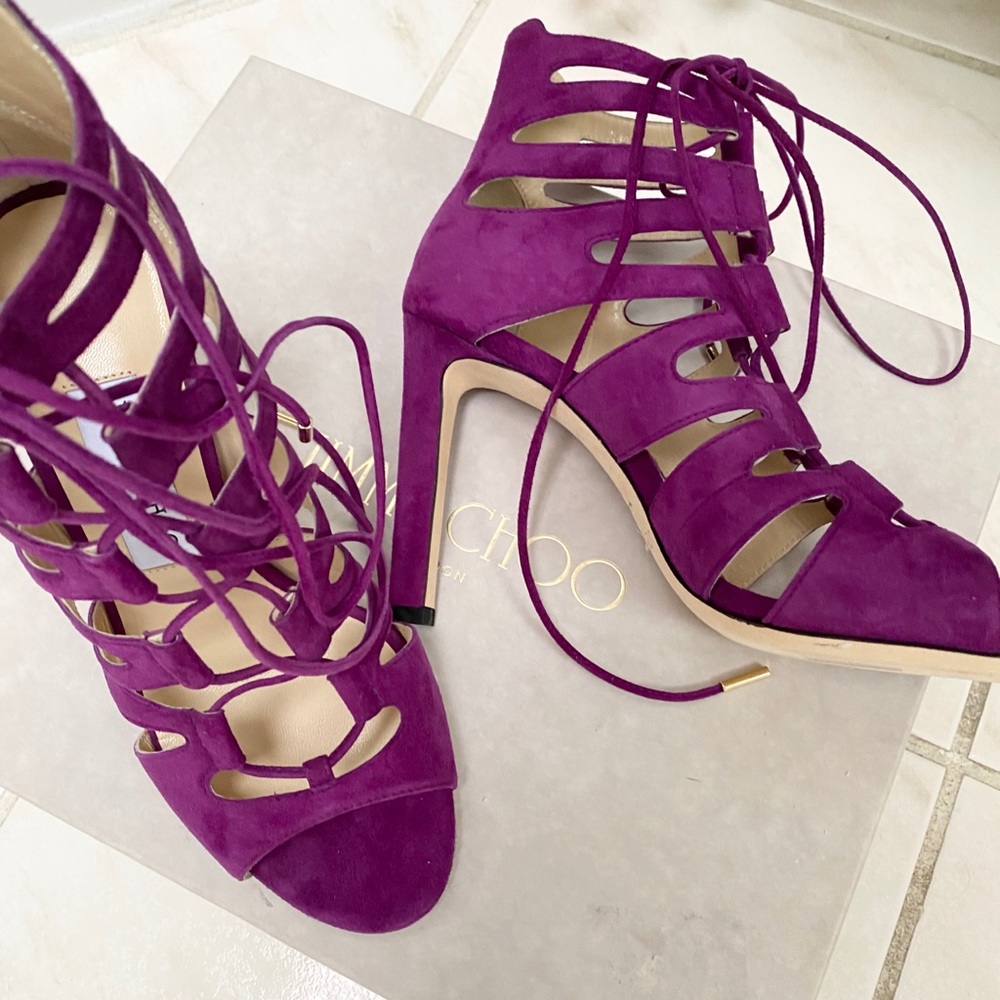 BRAND NEW JIMMY CHOO HITCH PINK HEELS 37 (SIZE 7)